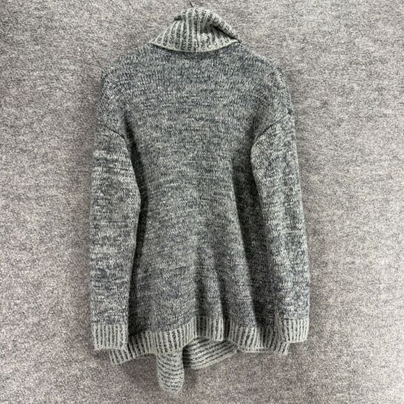 Gap Cardigan Women M Medium Gray Collared Button Up Long Sleeve Knit Acrylic - Picture 2 of 7